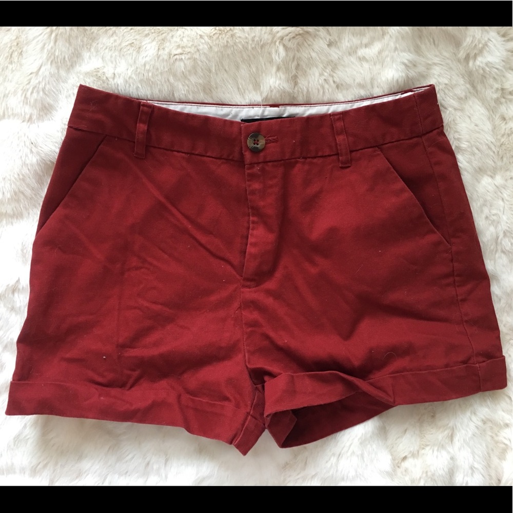 Red high waisted forever 21 shorts